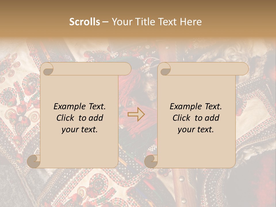 A Large Piece Of Cloth With Beads And Tassels On It PowerPoint Template