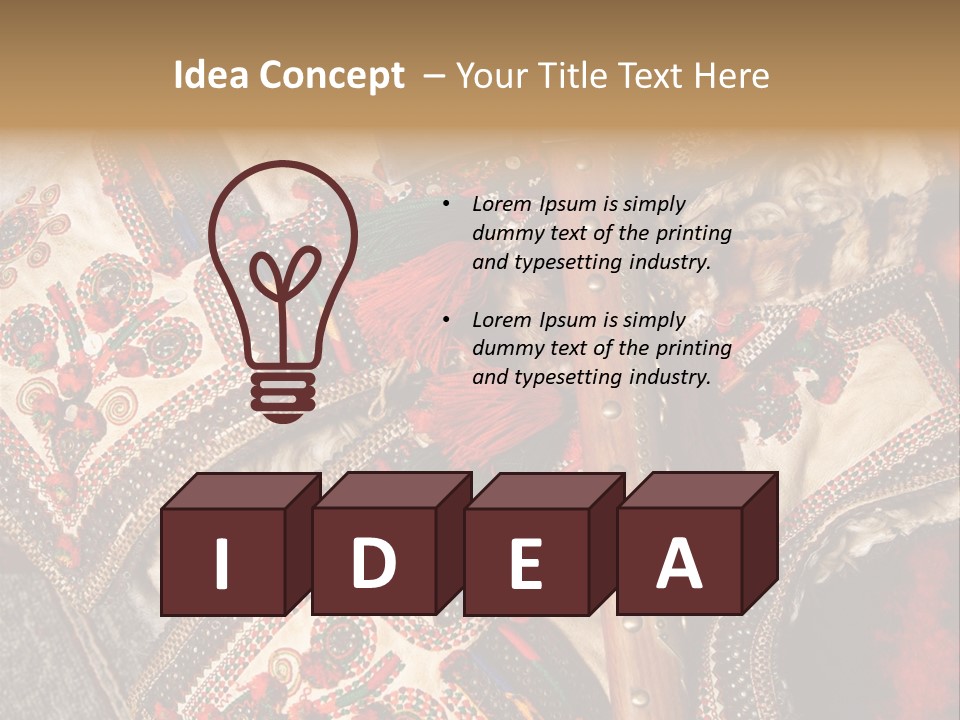 A Large Piece Of Cloth With Beads And Tassels On It PowerPoint Template