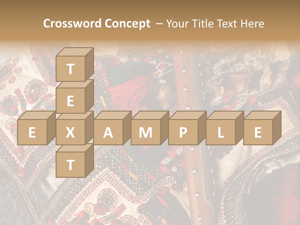 A Large Piece Of Cloth With Beads And Tassels On It PowerPoint Template