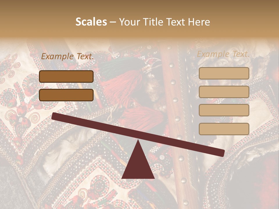 A Large Piece Of Cloth With Beads And Tassels On It PowerPoint Template