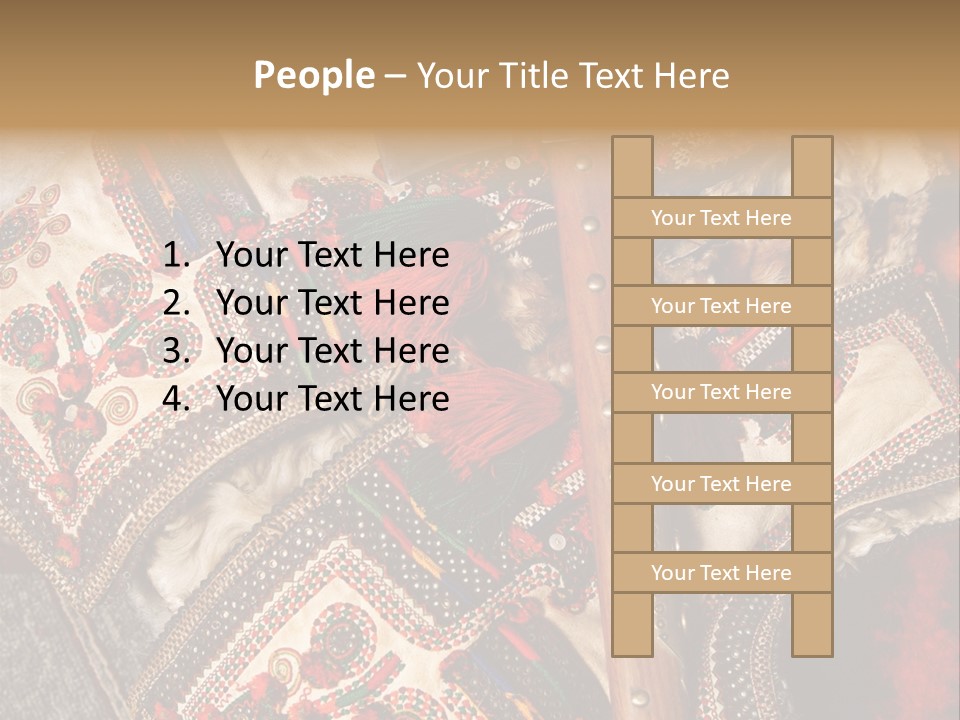 A Large Piece Of Cloth With Beads And Tassels On It PowerPoint Template