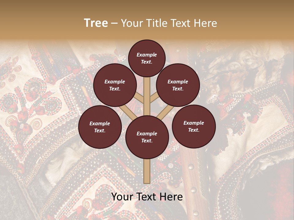 A Large Piece Of Cloth With Beads And Tassels On It PowerPoint Template