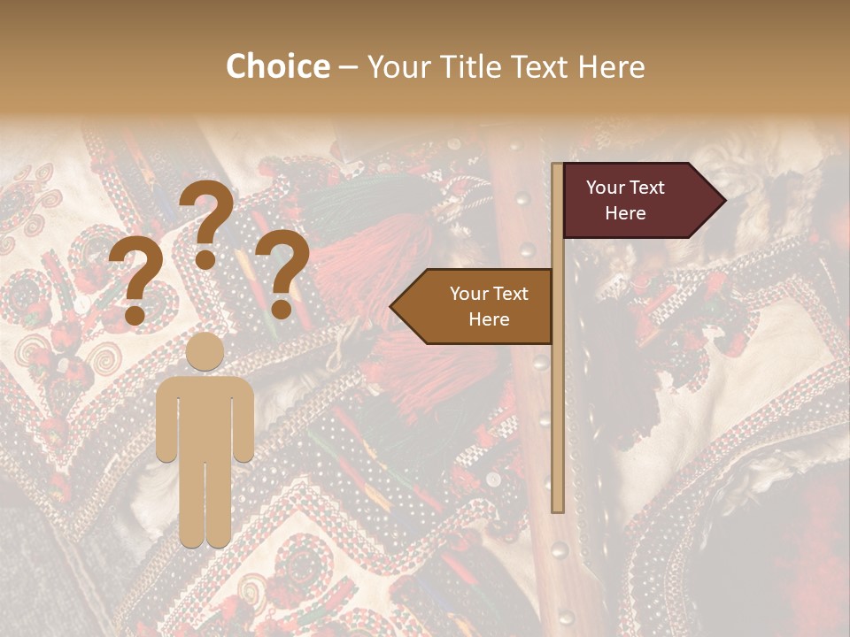 A Large Piece Of Cloth With Beads And Tassels On It PowerPoint Template