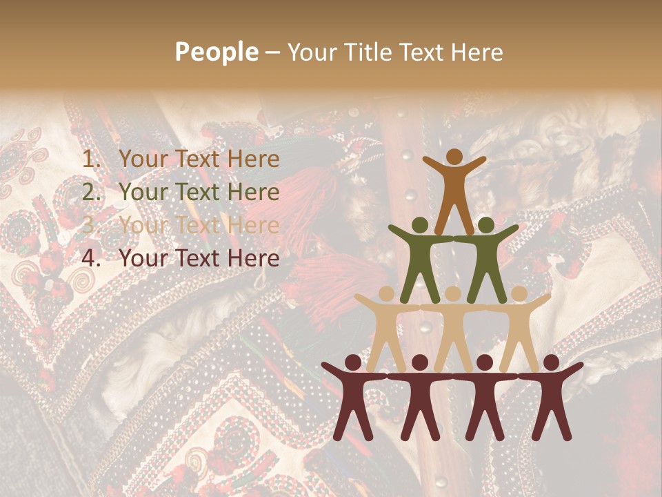 A Large Piece Of Cloth With Beads And Tassels On It PowerPoint Template