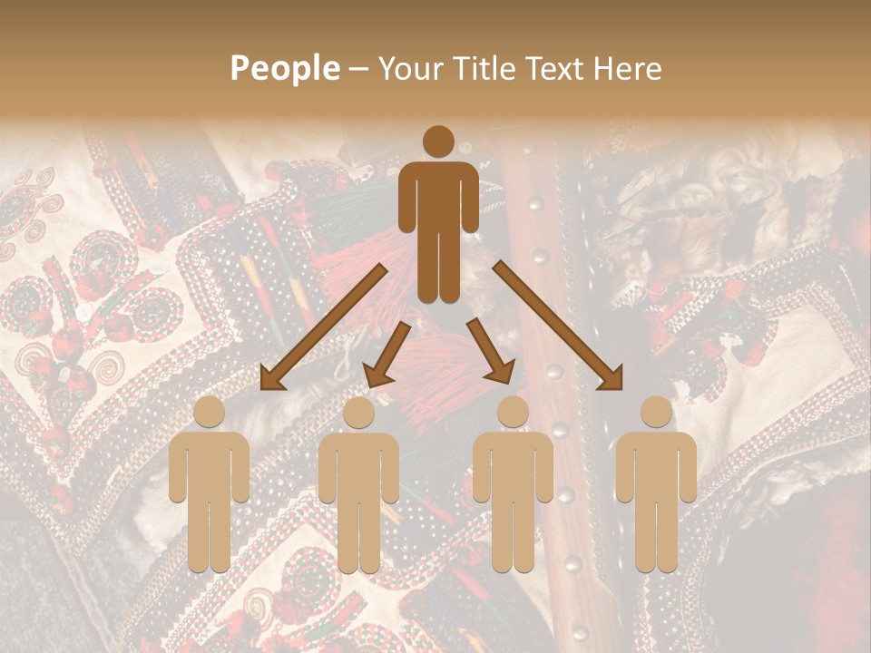 A Large Piece Of Cloth With Beads And Tassels On It PowerPoint Template