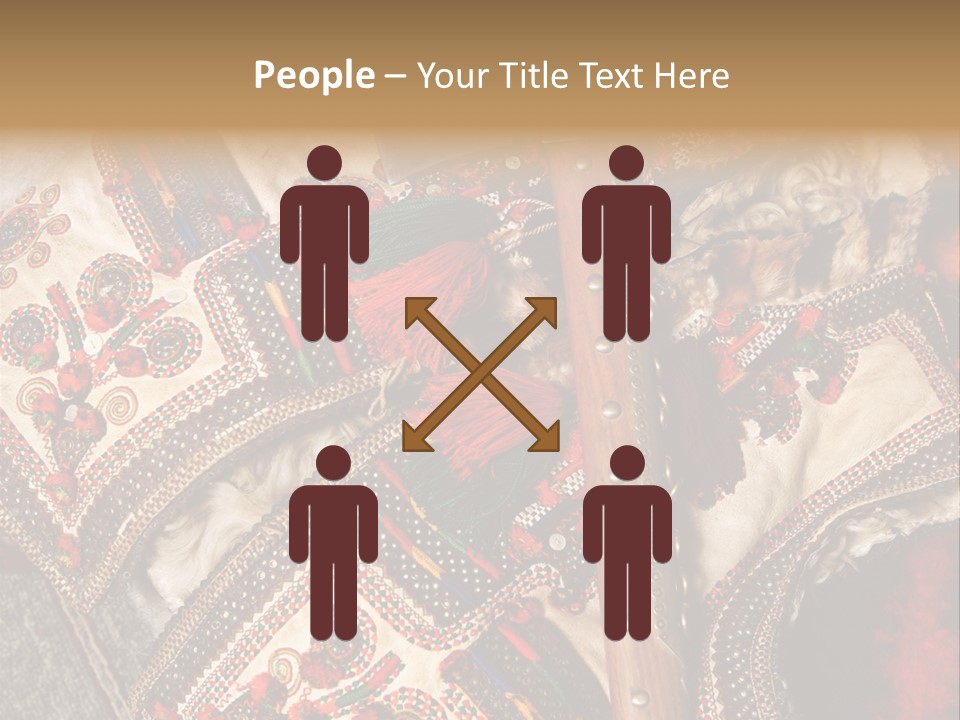 A Large Piece Of Cloth With Beads And Tassels On It PowerPoint Template