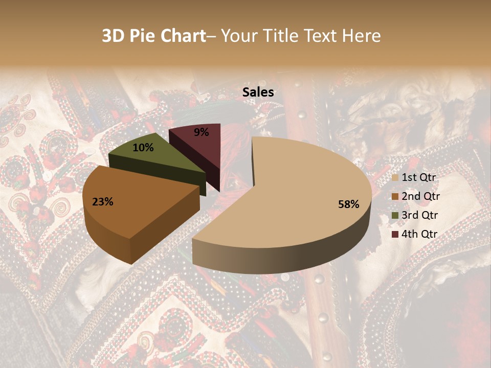 A Large Piece Of Cloth With Beads And Tassels On It PowerPoint Template