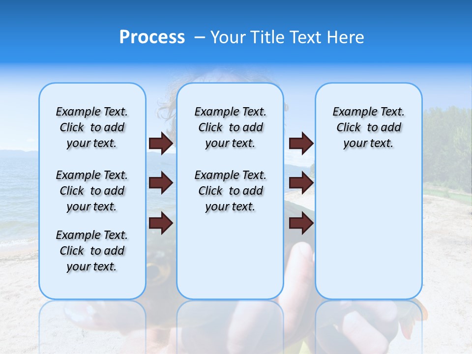 A Man Holding A Large Fish On A Beach PowerPoint Template