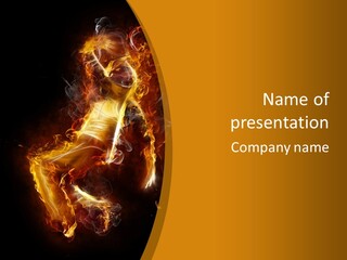 A Woman With Fire On Her Body Powerpoint Template PowerPoint Template