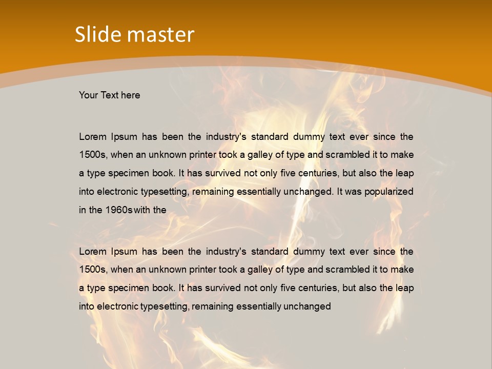 A Woman With Fire On Her Body Powerpoint Template PowerPoint Template