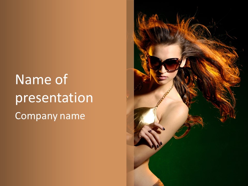 Copyspace Lady Dance PowerPoint Template