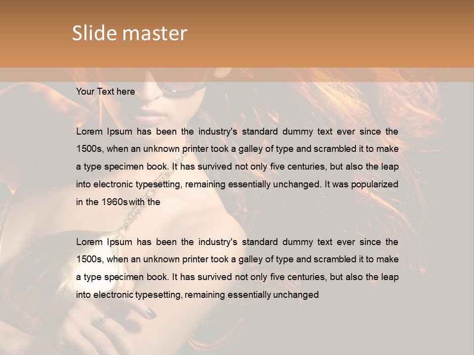 Copyspace Lady Dance PowerPoint Template