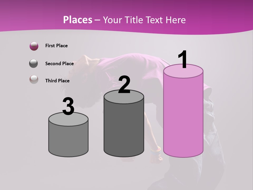 A Skateboarder In A Purple Shirt Is Doing A Trick PowerPoint Template