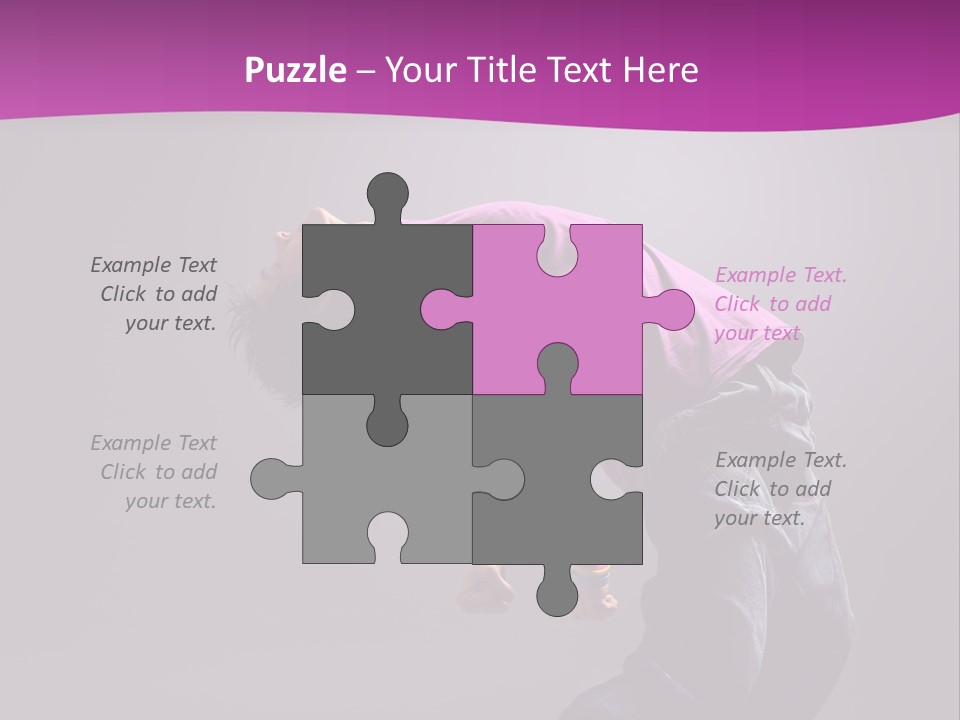 A Skateboarder In A Purple Shirt Is Doing A Trick PowerPoint Template