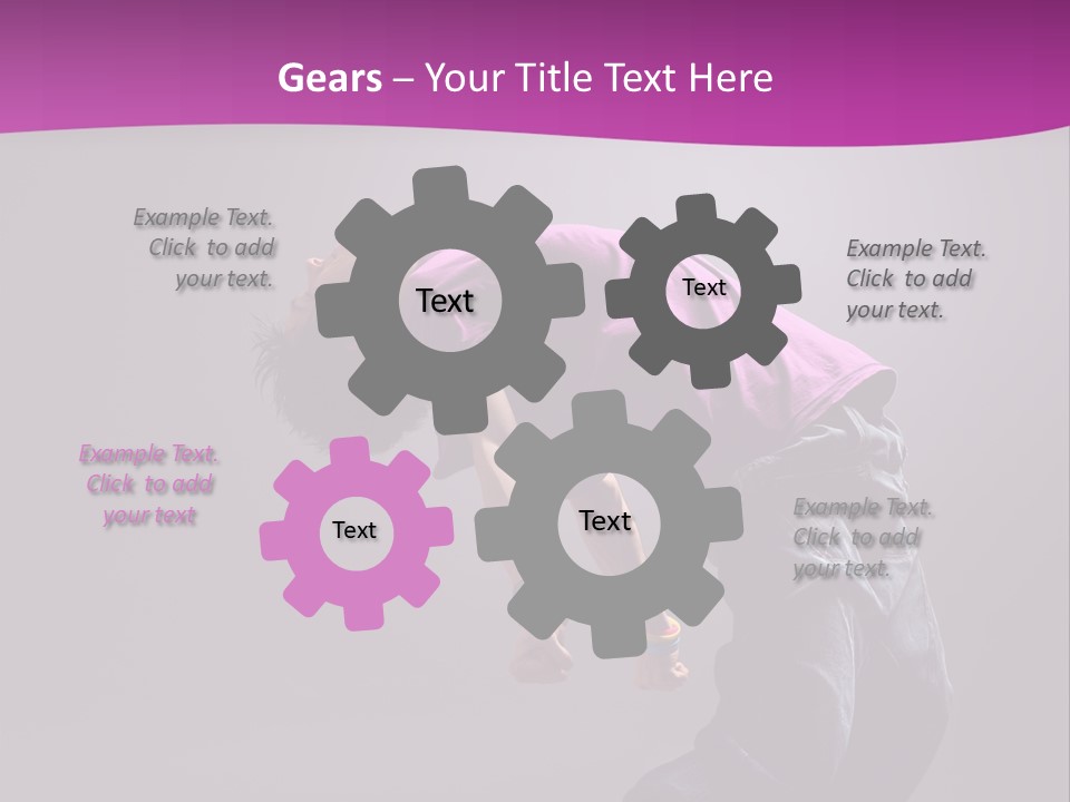 A Skateboarder In A Purple Shirt Is Doing A Trick PowerPoint Template