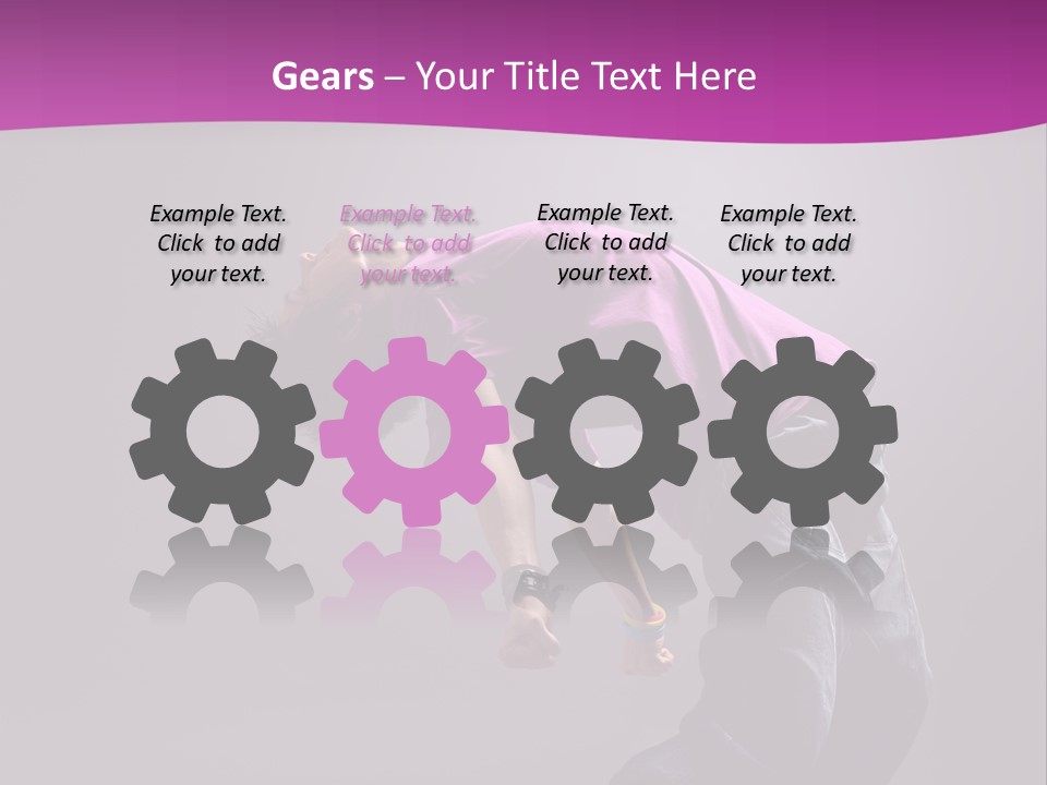 A Skateboarder In A Purple Shirt Is Doing A Trick PowerPoint Template