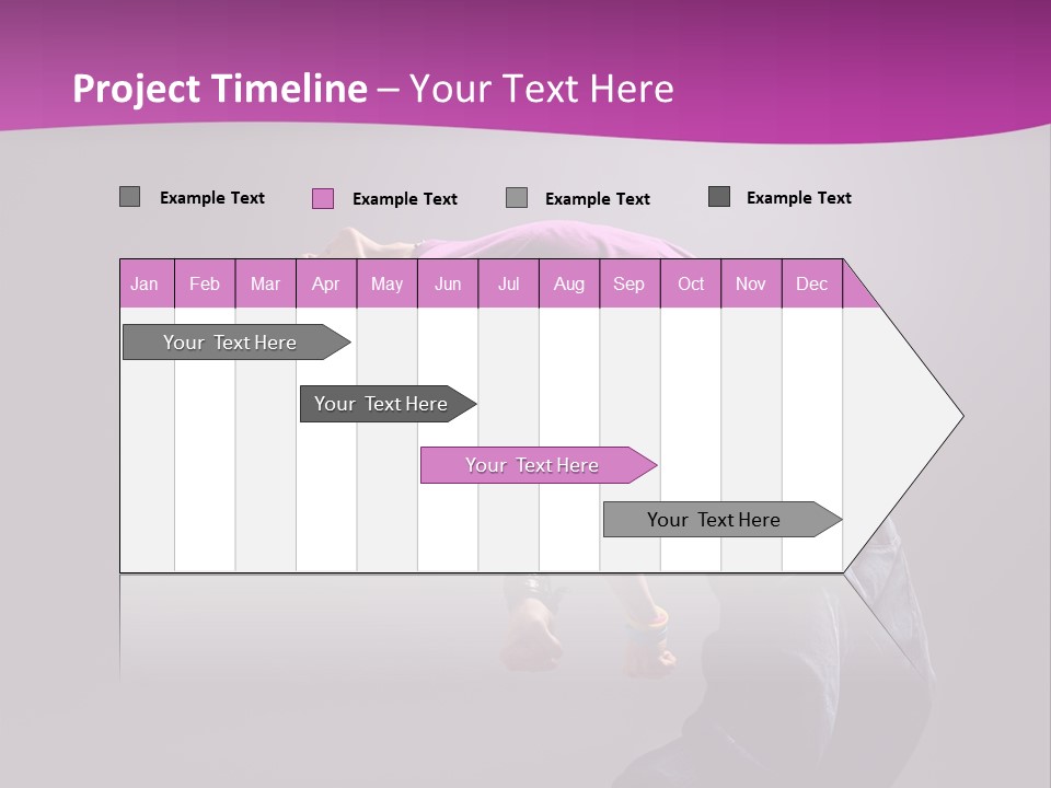 A Skateboarder In A Purple Shirt Is Doing A Trick PowerPoint Template