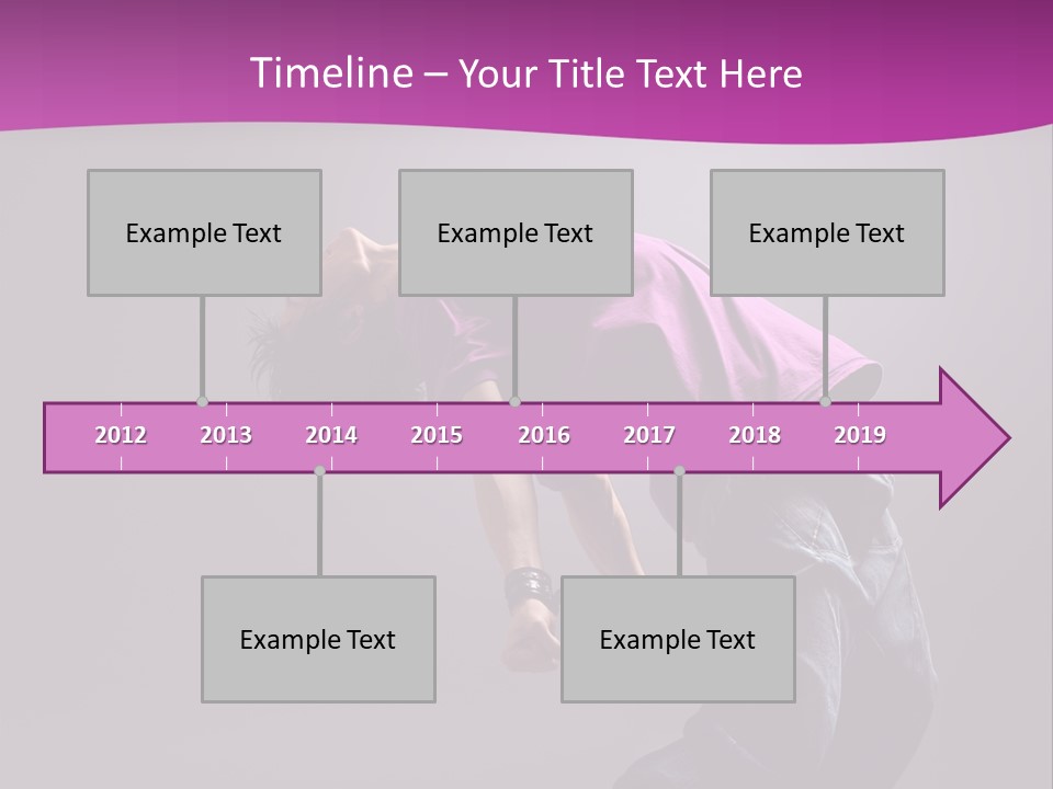 A Skateboarder In A Purple Shirt Is Doing A Trick PowerPoint Template