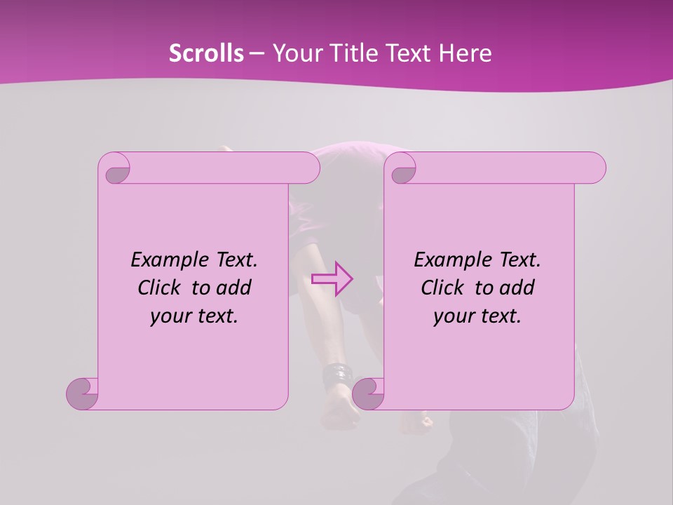 A Skateboarder In A Purple Shirt Is Doing A Trick PowerPoint Template