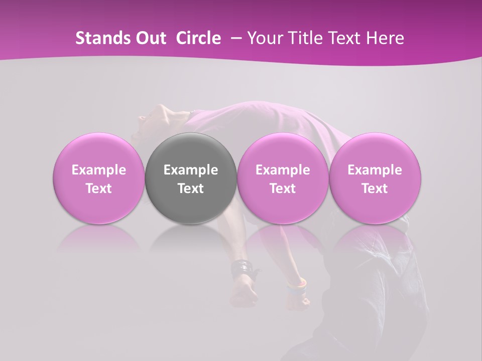 A Skateboarder In A Purple Shirt Is Doing A Trick PowerPoint Template