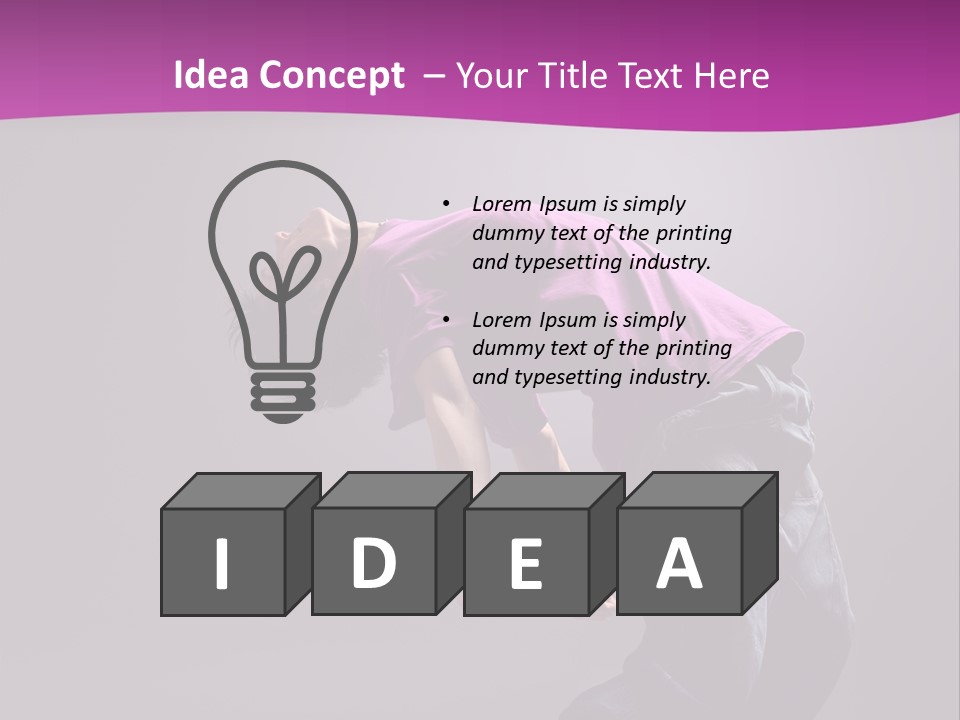 A Skateboarder In A Purple Shirt Is Doing A Trick PowerPoint Template