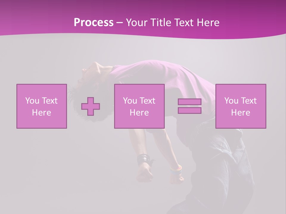 A Skateboarder In A Purple Shirt Is Doing A Trick PowerPoint Template