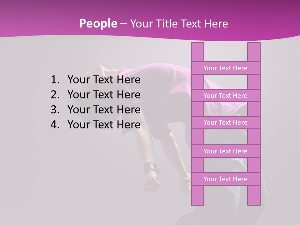 A Skateboarder In A Purple Shirt Is Doing A Trick PowerPoint Template