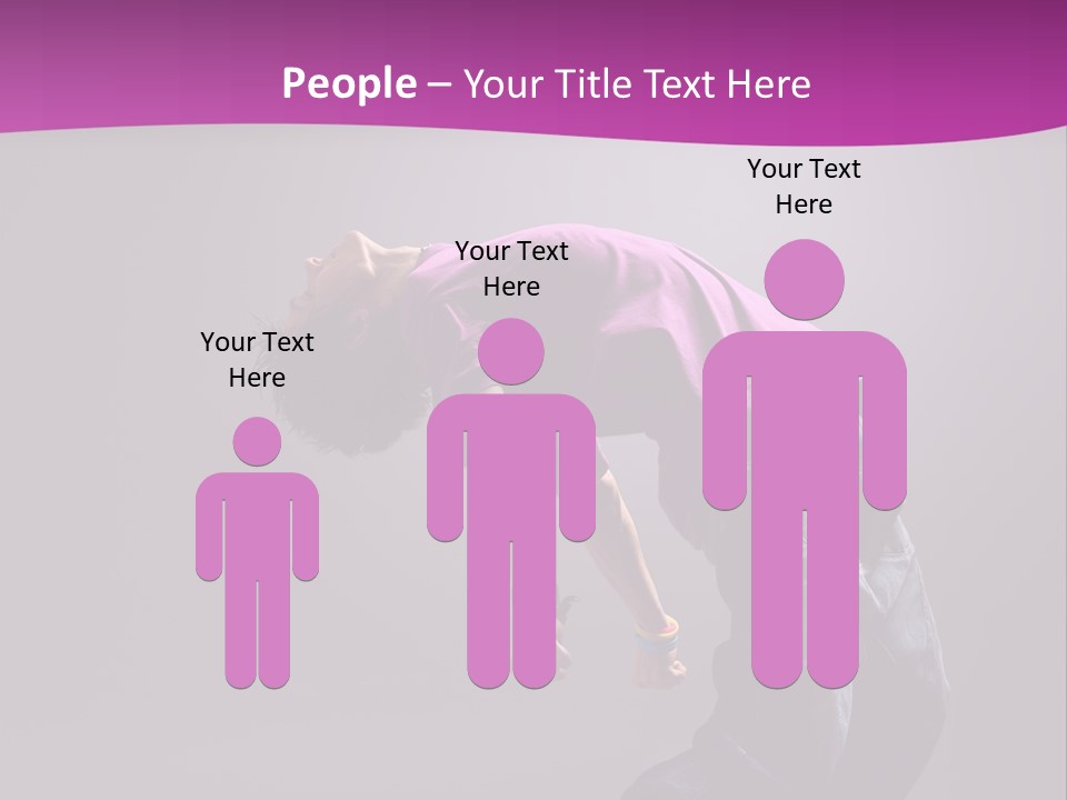 A Skateboarder In A Purple Shirt Is Doing A Trick PowerPoint Template