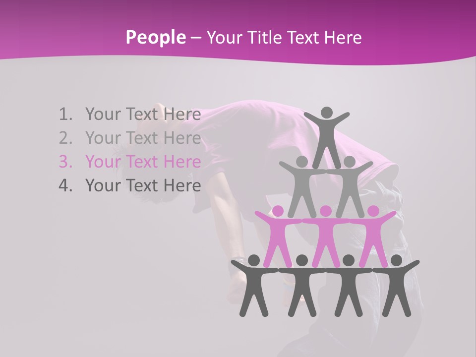 A Skateboarder In A Purple Shirt Is Doing A Trick PowerPoint Template