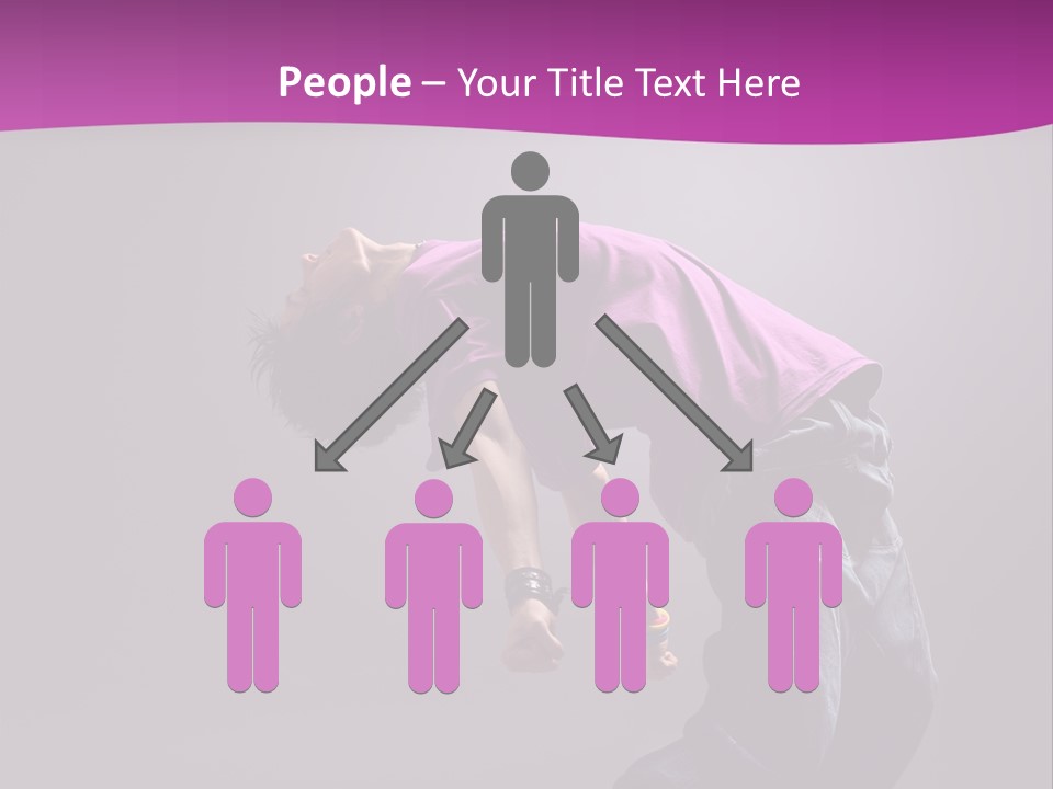 A Skateboarder In A Purple Shirt Is Doing A Trick PowerPoint Template