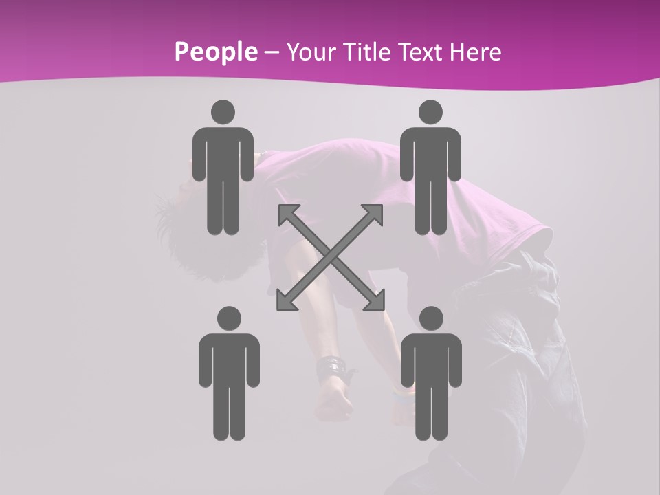 A Skateboarder In A Purple Shirt Is Doing A Trick PowerPoint Template