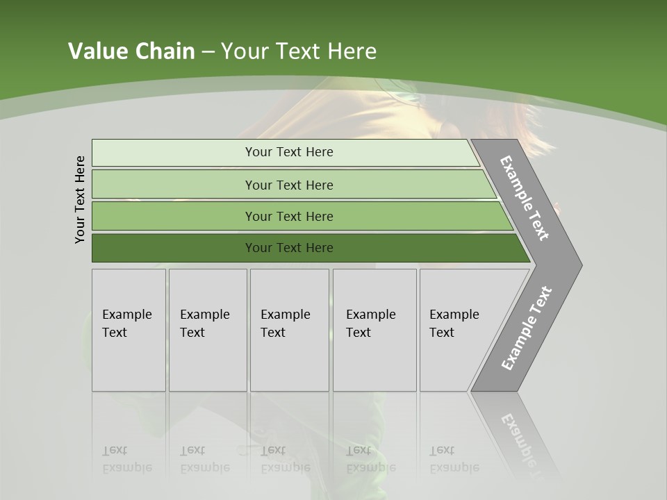 A Woman In Green Pants And A Yellow Shirt Is Dancing PowerPoint Template