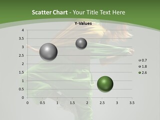 A Woman In Green Pants And A Yellow Shirt Is Dancing PowerPoint Template