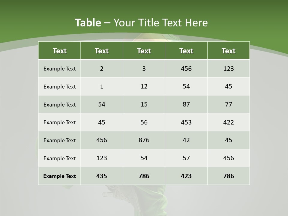 A Woman In Green Pants And A Yellow Shirt Is Dancing PowerPoint Template
