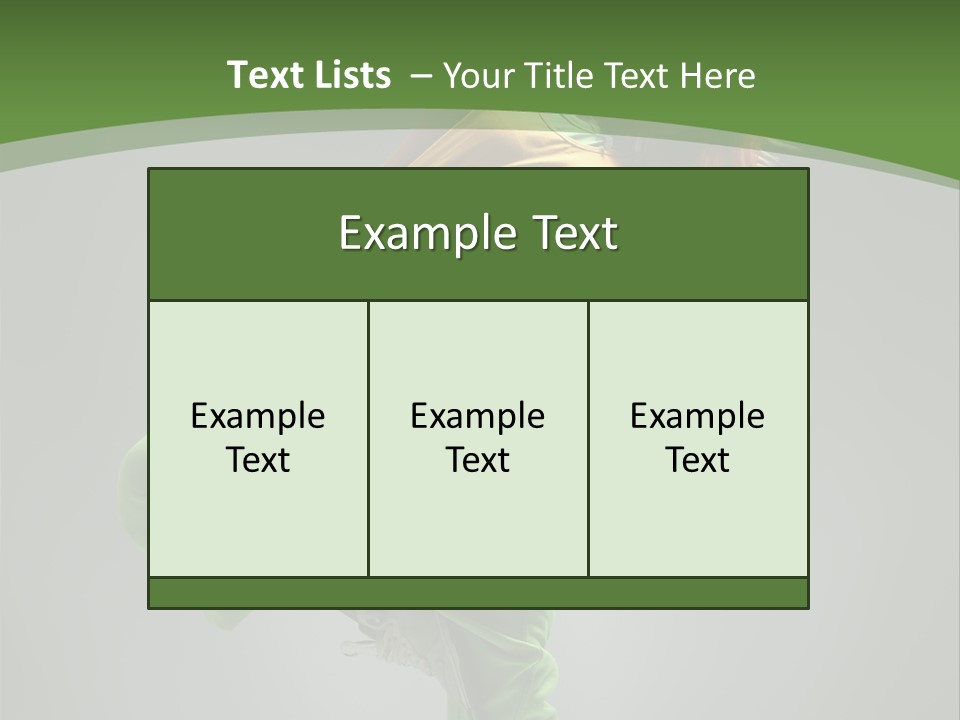 A Woman In Green Pants And A Yellow Shirt Is Dancing PowerPoint Template