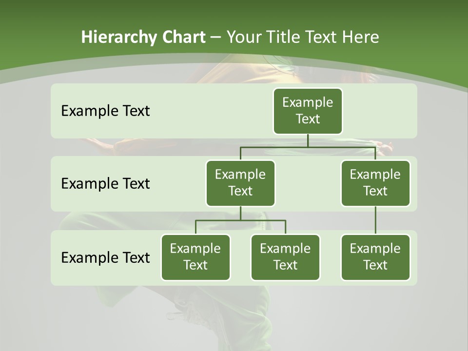 A Woman In Green Pants And A Yellow Shirt Is Dancing PowerPoint Template