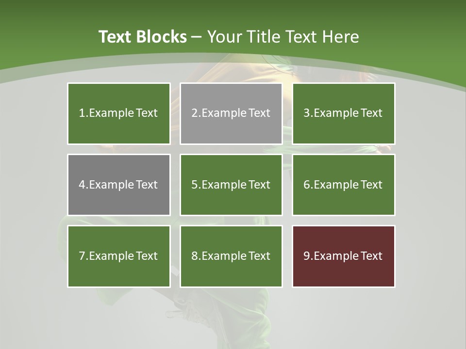 A Woman In Green Pants And A Yellow Shirt Is Dancing PowerPoint Template