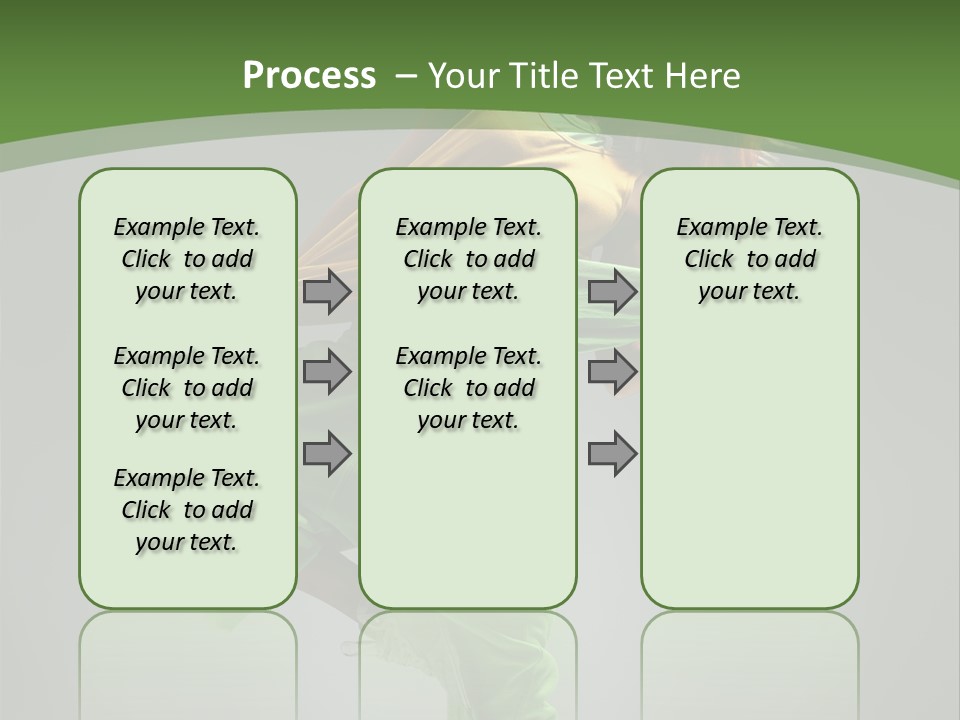 A Woman In Green Pants And A Yellow Shirt Is Dancing PowerPoint Template