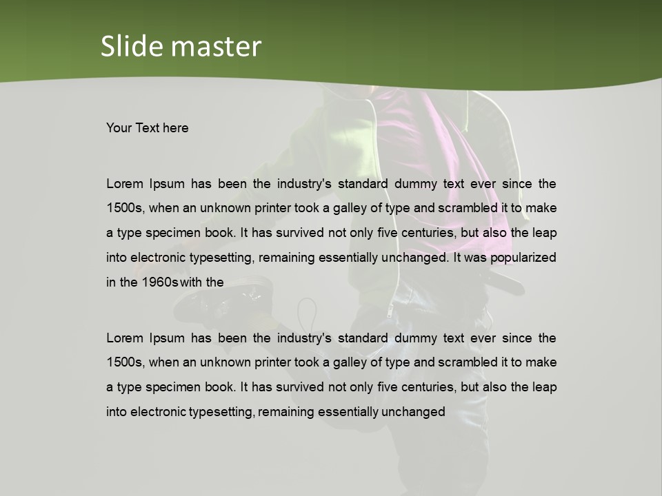 Lifestyle Attractive Breakdancer PowerPoint Template