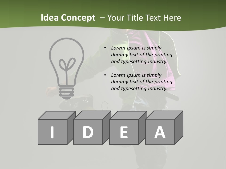 Lifestyle Attractive Breakdancer PowerPoint Template