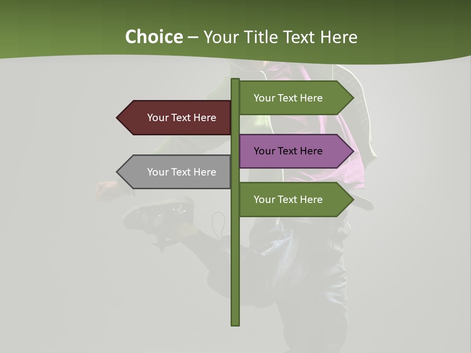 Lifestyle Attractive Breakdancer PowerPoint Template