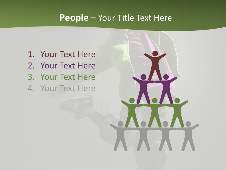 Lifestyle Attractive Breakdancer PowerPoint Template