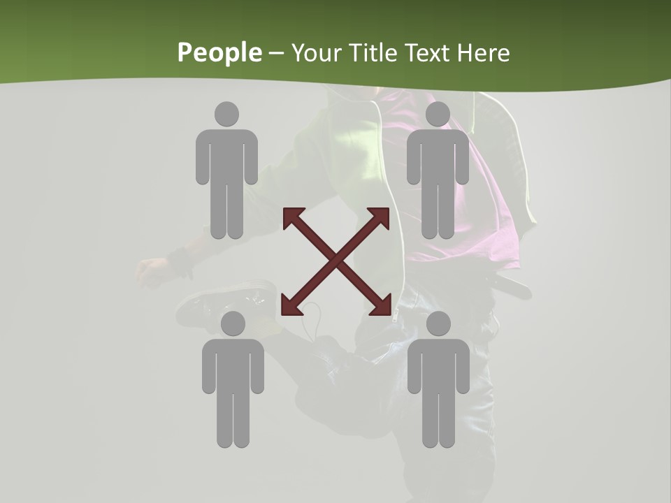 Lifestyle Attractive Breakdancer PowerPoint Template