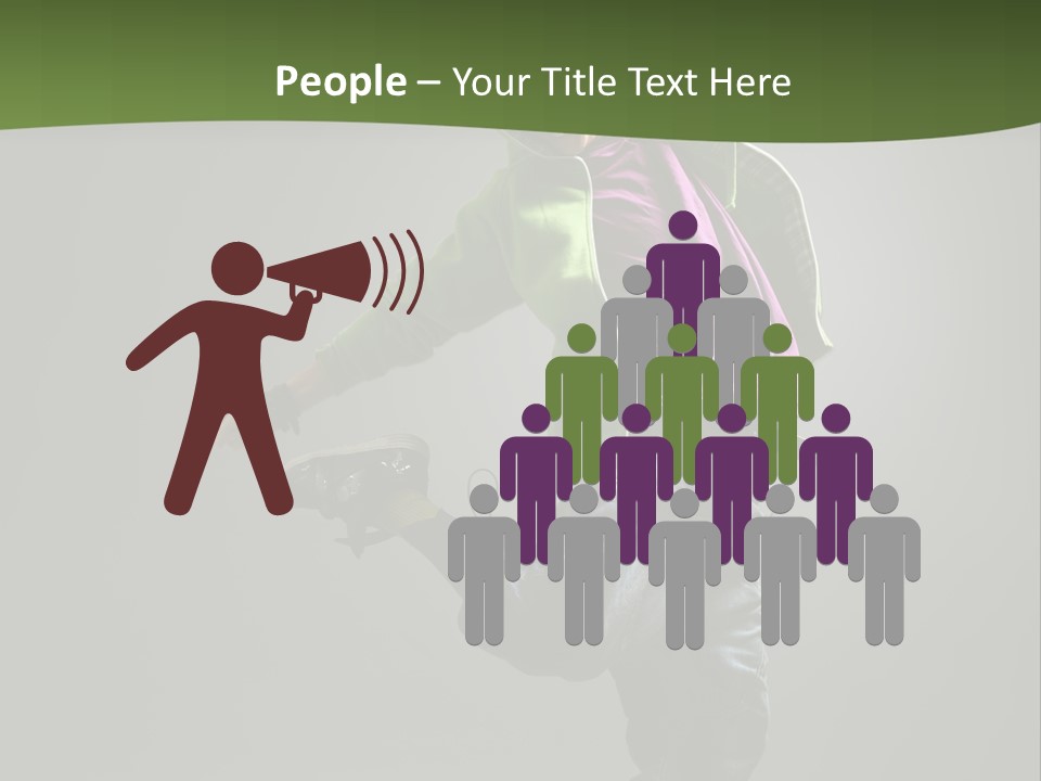 Lifestyle Attractive Breakdancer PowerPoint Template