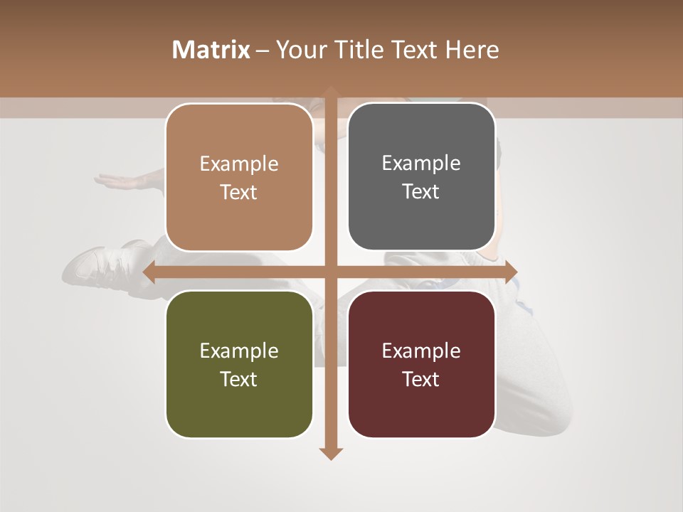 A Woman Jumping In The Air With Her Arms Outstretched PowerPoint Template