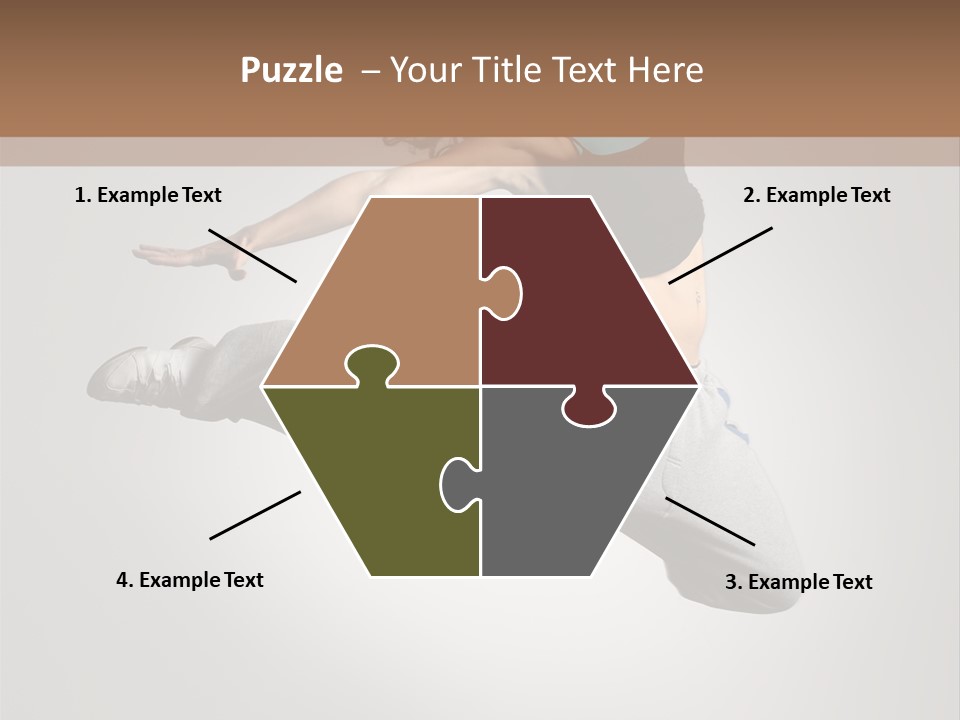 A Woman Jumping In The Air With Her Arms Outstretched PowerPoint Template