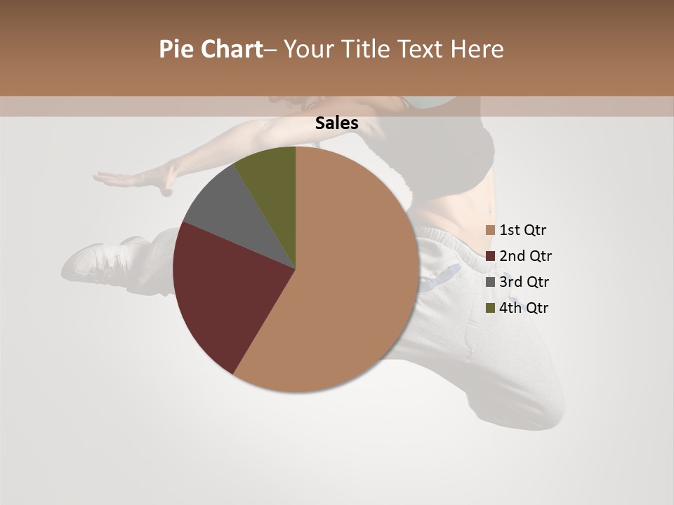 A Woman Jumping In The Air With Her Arms Outstretched PowerPoint Template