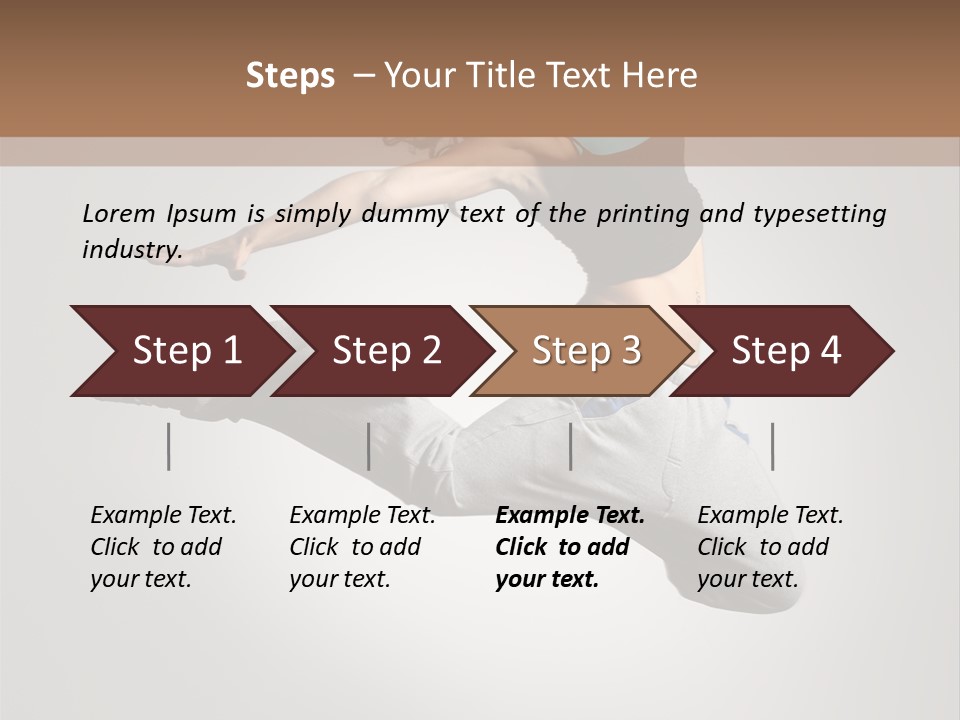 A Woman Jumping In The Air With Her Arms Outstretched PowerPoint Template