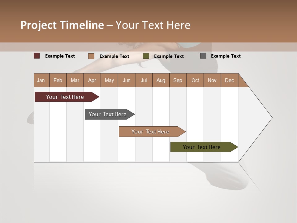 A Woman Jumping In The Air With Her Arms Outstretched PowerPoint Template