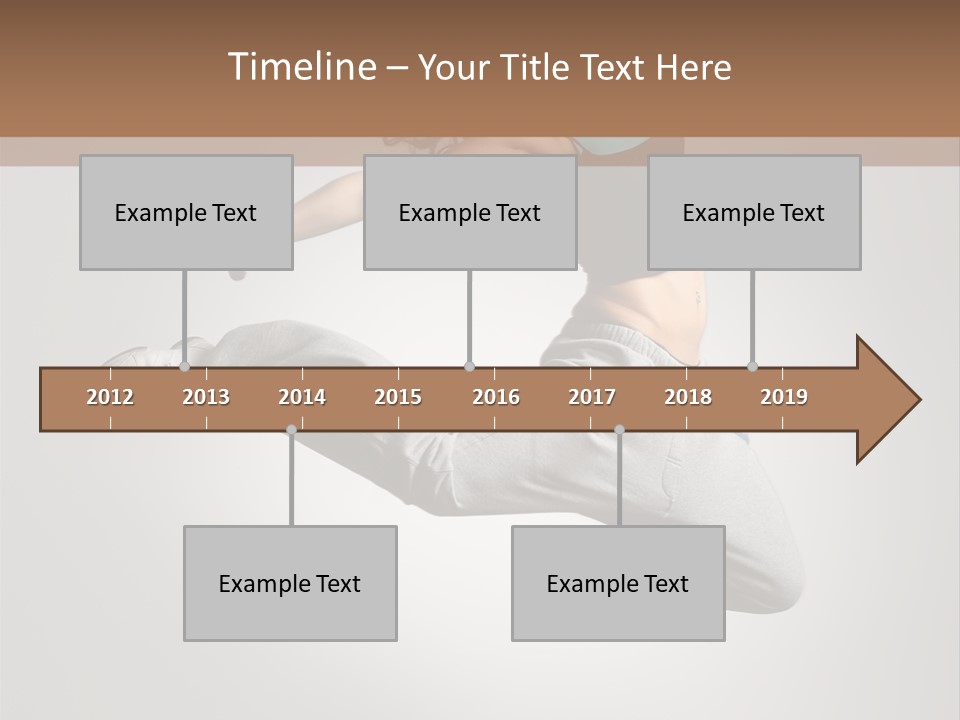 A Woman Jumping In The Air With Her Arms Outstretched PowerPoint Template